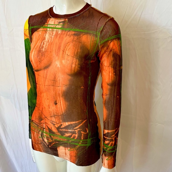 Jean Paul Gaultier Vintage Ancient Greek Venus Mesh Top - Picture 3 of 11